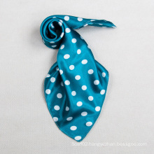 Polyester Color Blue DOT Small Square Scarf